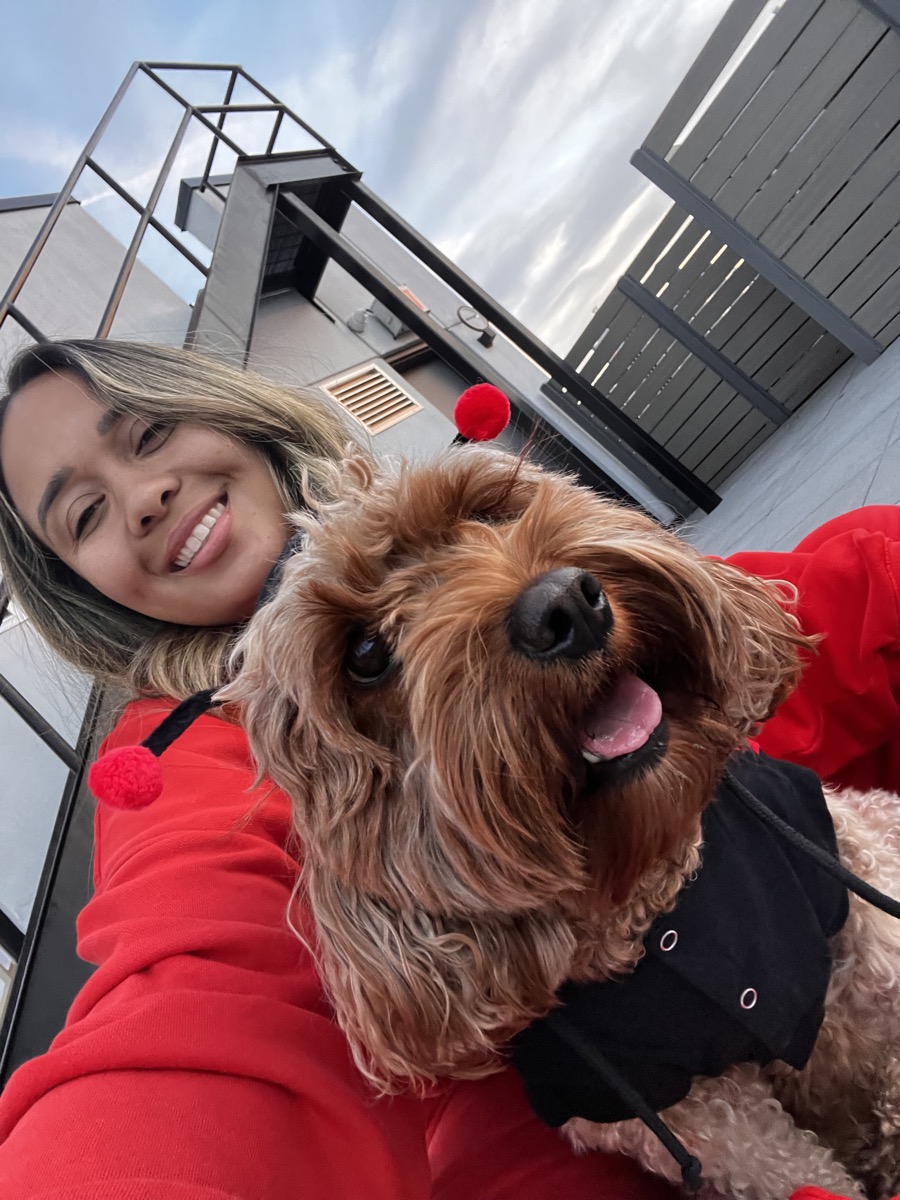 Jasmine Jordan with Coco